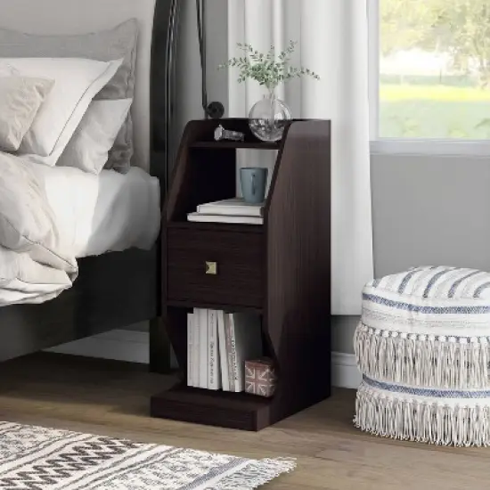Diehle 3 Open Shelves Nightstand - miBasics image {1}