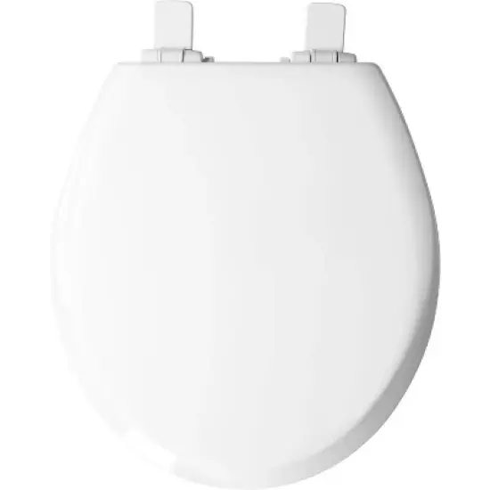 Mayfair by Bemis NextStep2 Never Loosens Round Enameled Wood Children's Potty Training Toilet Seat with Easy Clean and Slow Close Hinge - White image {2}