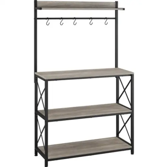 Yaheetech 4-Tier Kitchen Storage Rack with 5 S Hooks image {8}