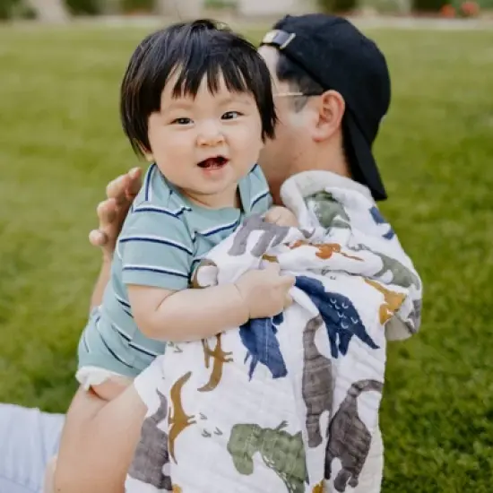 Little Unicorn Cotton Muslin Baby Receiving Quilt image {1}