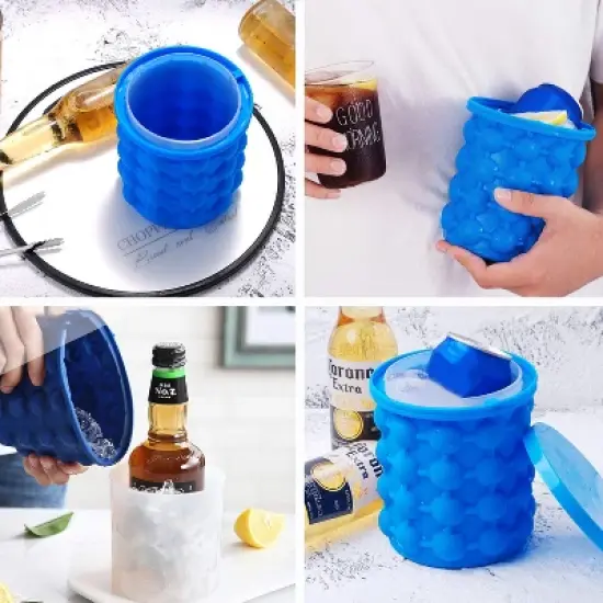 ALLADINBOX Silicone Ice Cube Tray - Blue image {4}
