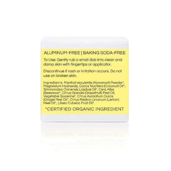 Little Seed Farm All Natural Deodorant Cream, Aluminum Free Deodorant for Women or Men, (2.4 Oz) - Grapefruit Lemon (PACK OF 2) image {2}