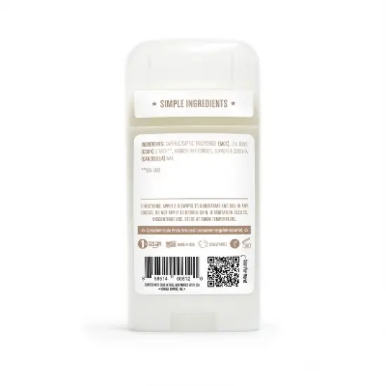 Humble Brands Vegan & Sensitive Skin Formula Solid Deodorant - Baking Soda Free - Simply Unscented - 2.5oz image {1}