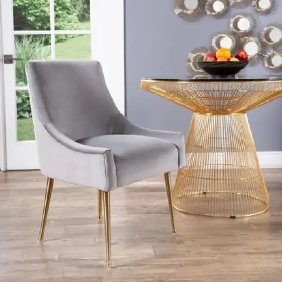 Beverly Velvet Dining Chair Gray - Abbyson Living image {1}