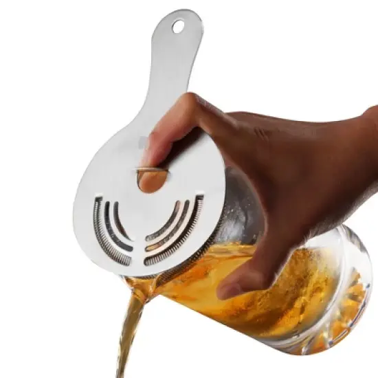 Innovine Heavyweight Hawthorne Strainer, Stainless Steel Cocktail Strainers, Fits Standard and Large Mixing Glasses, Home Bar Accessories, Set of 1 image {3}