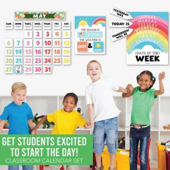 Hadley Designs Rainbow Circle Time Bulletin Board Calendar for Classroom image {6}