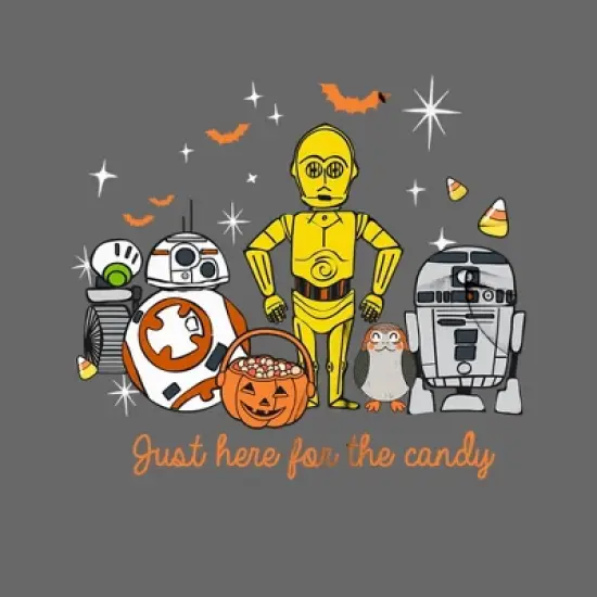 Junior's Star Wars Halloween Here for Treat Friends T-Shirt image {1}