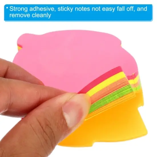 Unique Bargains Multicolored Leaf Shape Sticky Notes 100 Sheets/Pad image {3}