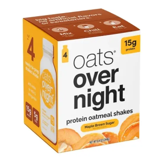 Oats Overnight Maple Brown Sugar Breakfast Shake - 8.4oz/4pk image {1}