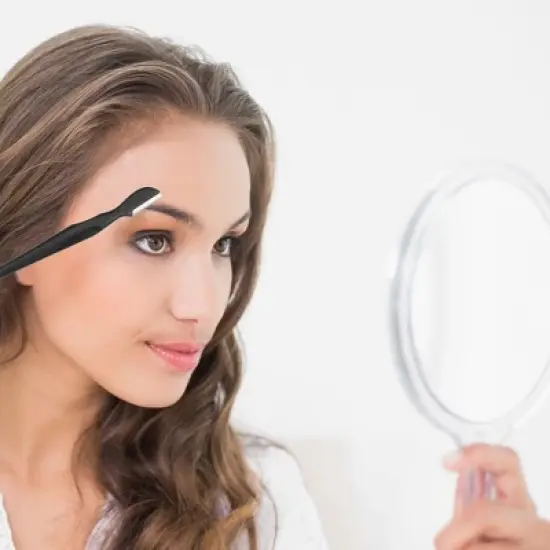 Unique Bargains Stainless Steel Eyebrow Scissors Set Black 6 Pcs image {4}