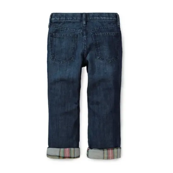 Hope & Henry Boys' Lined Medium Wash Denim, Infant image {4}