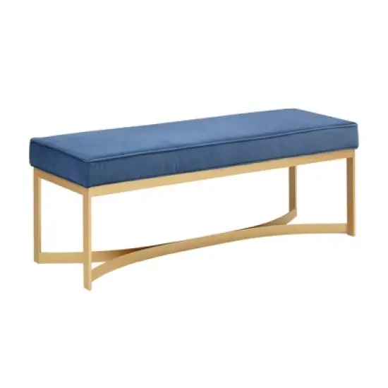 Secor Upholstered Accent Bench with Metal Base - Martha Stewart image {2}