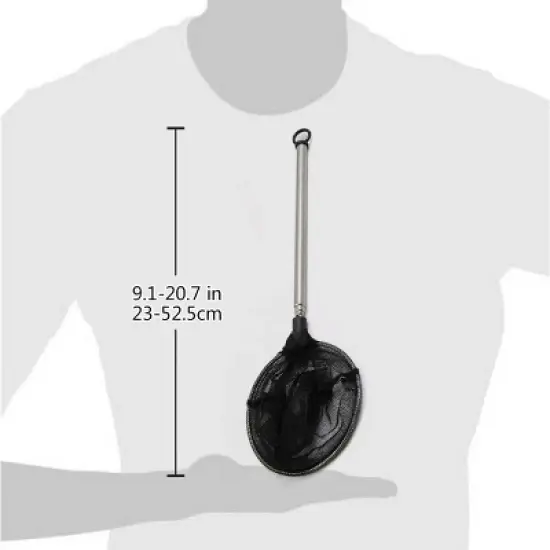 Unique Bargains Stainless Steel Telescopic Handle Aquarium Pond Shrimp Fish Skimming Net 2.8" Dia image {3}