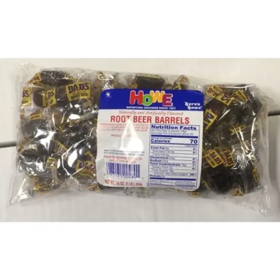 Howe Traditional Nostalgic Candies, Vintage Style Old Fashioned Candy Flavors, Root Beer Hard Candy Barrels, 16 Oz image {2}