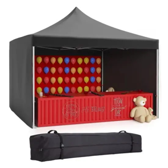 Pop Up Canopy Tent, 10 x 10 Ft Commercial Instant Shade Canopy with Roller Bag, Outdoor Portable Canopy for Events, Parties, Camping image {2}