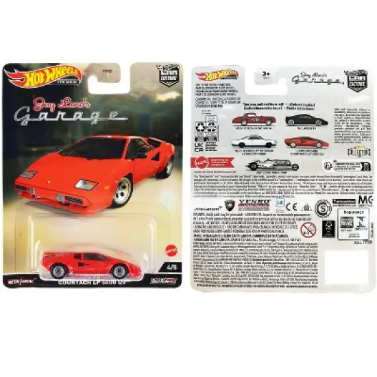 Lamborghini Countach LP 5000 QV Red "Jay Leno&rsquo;s Garage" Diecast Model Car by Hot Wheels image {2}