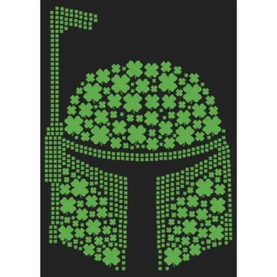 Junior's Star Wars St. Patrick's Day Boba Fett Clover Helmet Festival Muscle Tee image {1}