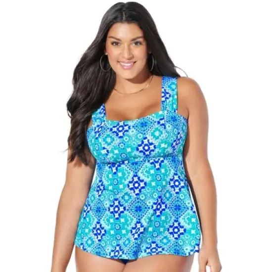 Swimsuits for All Women&rsquo;s Plus Size Tie-Back Tankini Top image {7}