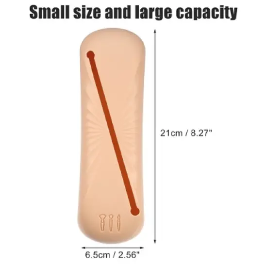 Unique Bargains Travel Makeup Bag Makeup Brush Holder Portable Makeup Organizer Bag Waterproof Silicone 1 Pcs image {3}