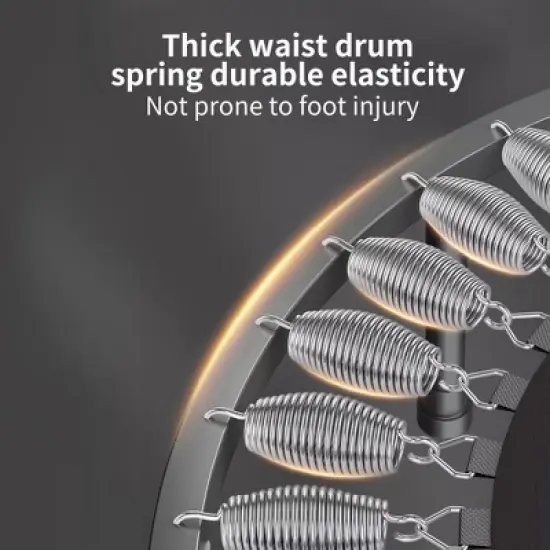 KTMBDW 40 Mini Trampoline Rebounder Trampoline for Adults Max Load 170lbs, Small Trampoline Exercise Trampoline Fitness Indoor/Garden Workout, Black image {5}