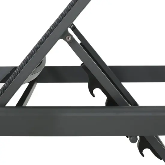 5 Level Adjustable Outdoor Patio Chaise Lounge,Aluminum Patio Chaise Lounge,Mesh Patio Lounge Chair With Wheels -Maison Boucle image {6}