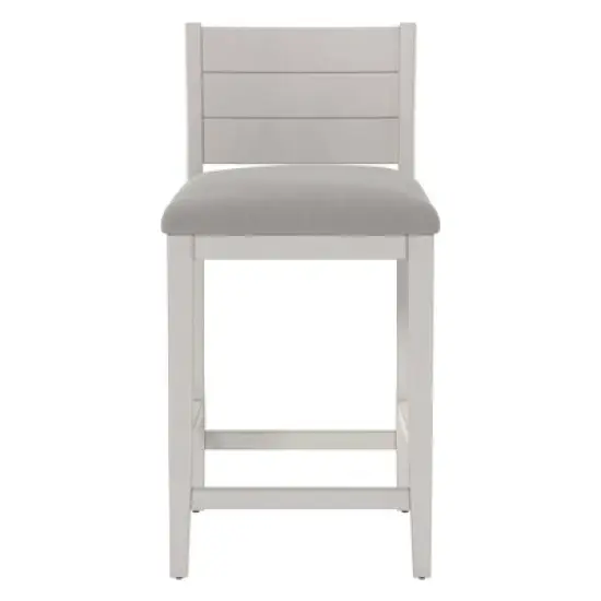Fowler Wood Counter Height Barstool Sea White - Hillsdale Furniture image {3}