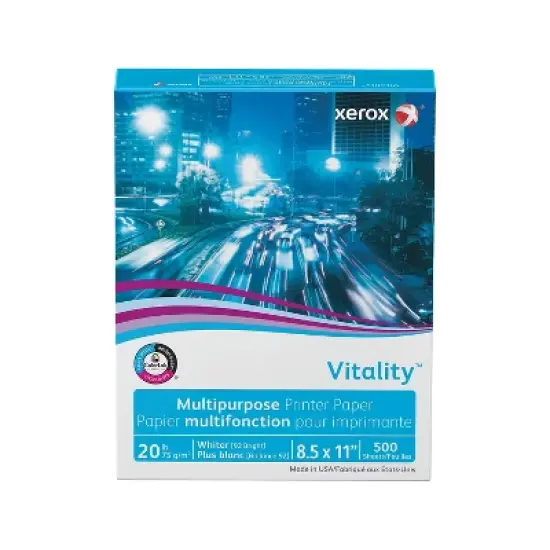 Xerox Vitality 8.5" x 11" Multipurpose Paper 20 lbs. 92 Brightness 500 Sheets/Ream (3R02047PY) image {4}