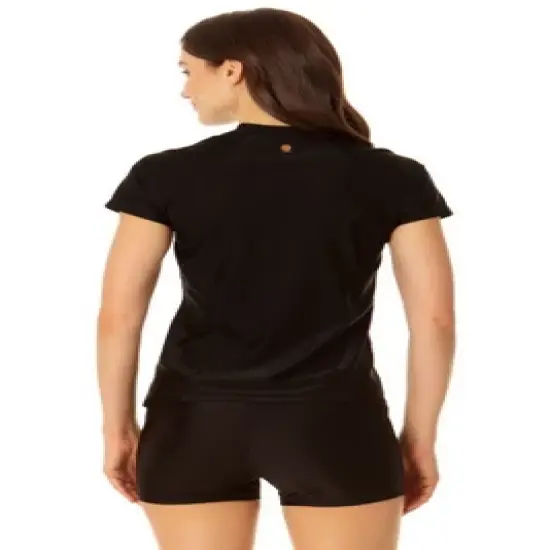 Coppersuit - Women's Short Sleeve Zip Front Rashguard Swimsuit Top image {1}