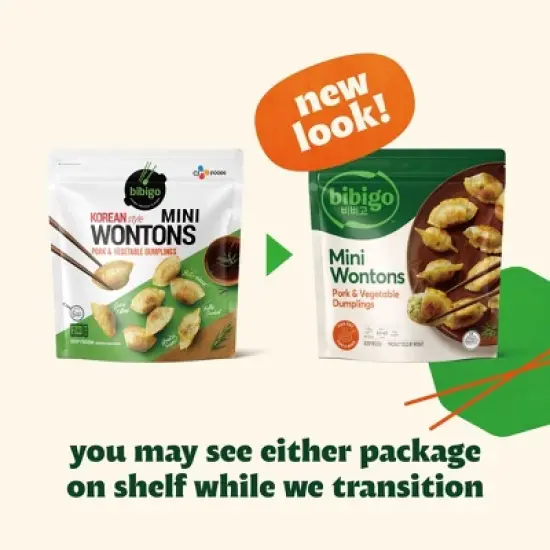 Bibigo Frozen Mini Wontons Pork & Vegetable Dumplings - 24oz image {2}