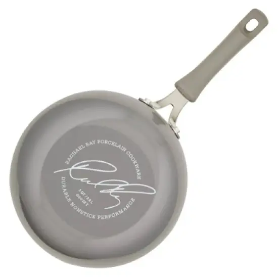 Rachael Ray Cook + Create Aluminum Nonstick Saucier Pan 3qt Gray image {5}