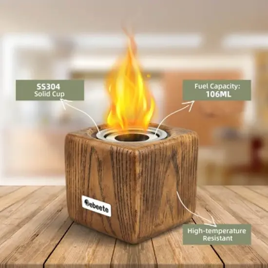 Portable Mini Tabletop Ethanol Fireplace, Indoor & Outdoor Smokeless Fire Pit image {1}