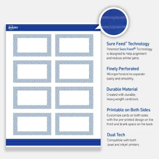 Avery Business Cards, Polka Dots Design, 2" x 3.5", 80ct image {2}