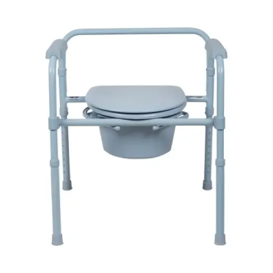 McKesson Folding Commode Chair, 350 lbs Capacity, 1 Count image {1}