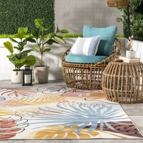 nuLOOM Ally Nautical Machine Washable Indoor/Outdoor Area Rug image {7}