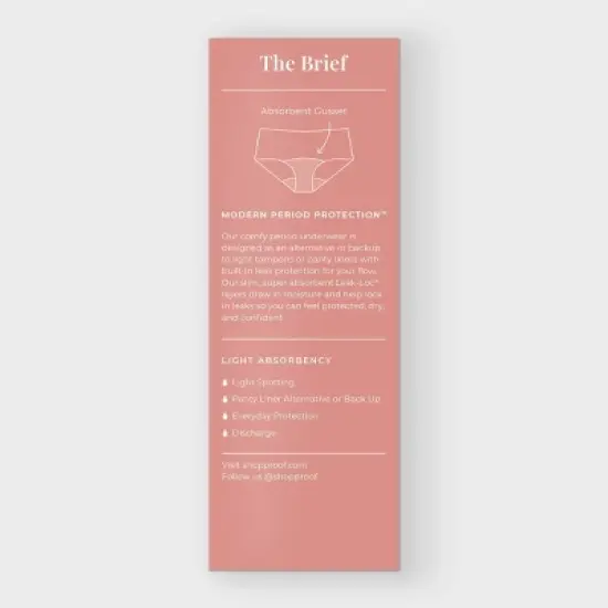 Unders by Proof Period Underwear Briefs - Light Absorbency - Black image {7}