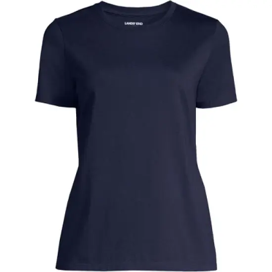 Lands' End Women's Tall Relaxed Supima Cotton Short Sleeve Crewneck T-Shirt image {5}