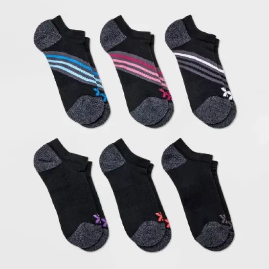Women's 6pk Varsity Striped No Show Athletic Socks - All in Motion&trade; 4-10 image {4}