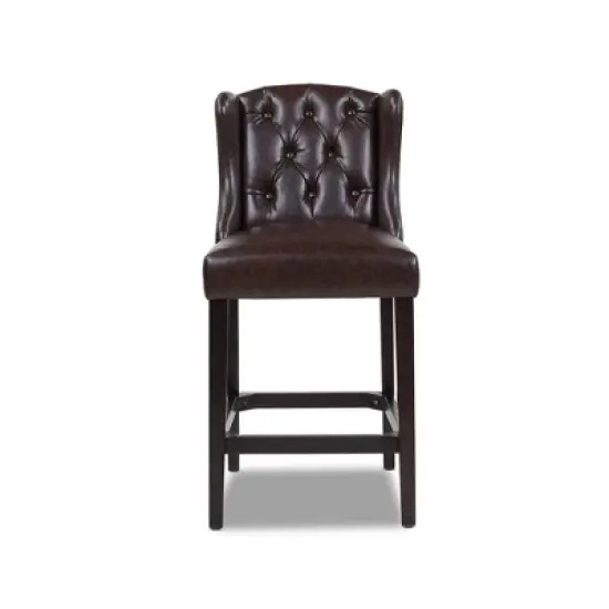 Jennifer Taylor Home Richmond 26" Armless Wingback Tufted Counter Height Bar Stool image {6}