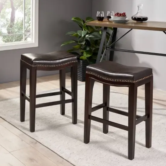 Set of 2 26" Avondale Backless Counter Height Barstools - Christopher Knight Home image {1}