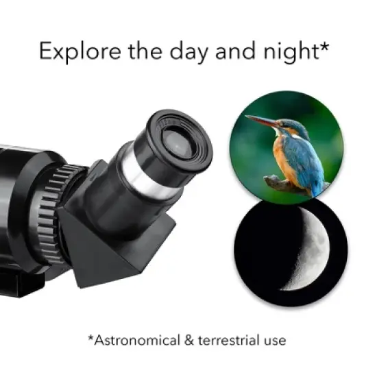 Dartwood Astronomical Telescope - 360&deg; Rotational Telescope - Multiple Eyepieces Included for Different Zoom (Black/White) image {3}