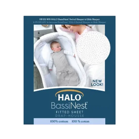 HALO Innovations Bassinest 100% Cotton Fitted Sheet image {3}