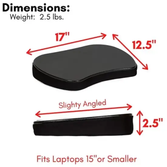 Sofia + Sam Mini Memory Foam Lap Desk Color: Black image {1}