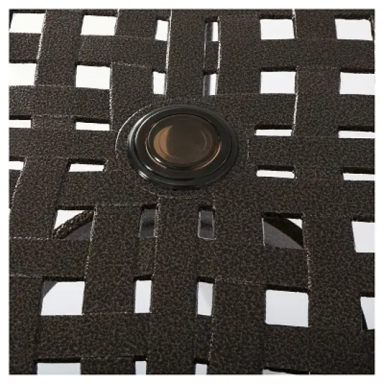 Phoenix Square Cast Aluminum Table - Hammered Bronze - Christopher Knight Home image {1}