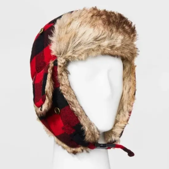 Men's Faux Fur Trapper Hat - Goodfellow & Co&trade; Red image {3}