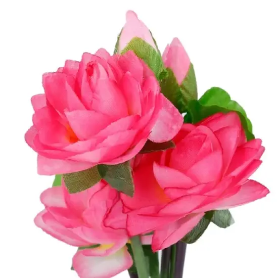 Unique Bargains Plastic Floral Plant Aquarium Fishbowl Landscape Decorative Ornament w/ Stand image {3}