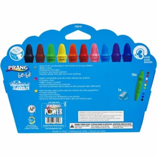 Prang be-be Jumbo Crayons - Assorted - 10 / Set image {2}