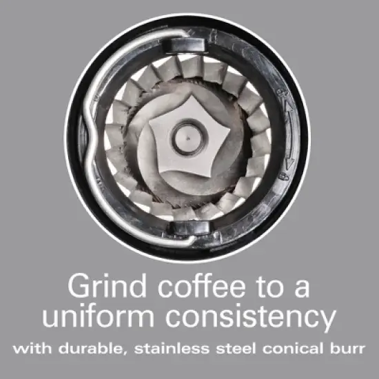 Hamilton Beach Pro Burr Grinder 80405: Electric Coffee Bean Grinder, Variable Settings, 12 Cup Capacity, Black image {3}