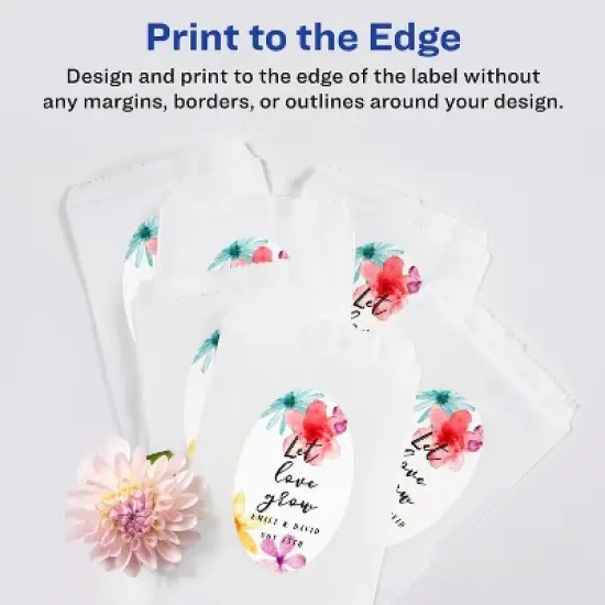 Avery Matte White Oval Labels, 2" x 3-1/3" image {2}