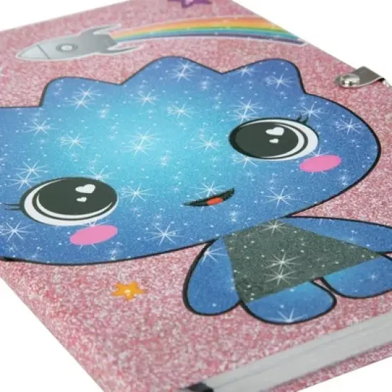 Seven20 Diary for Kids with Lock and Key, 160 Pages - Sparkly Cute Alien Space Design - Hardcover Journal Notebook for Girls & Boys - Gift for Kids image {4}