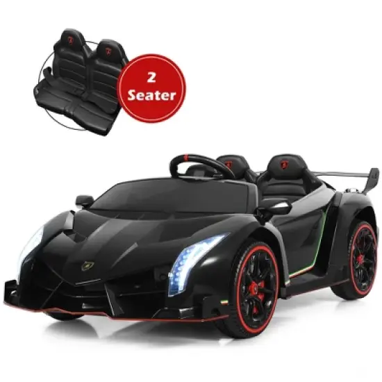Costway 12V 2-Seater Licensed Lamborghini Kids Ride On Car w/ RC & Swing Function image {8}
